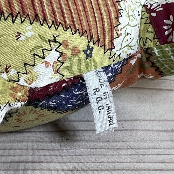 VTG 80s Faux Patchwork Quilt Bunny & Elephant 12” Stuffed Animal Plush Set of 2 - Picture 14 of 16